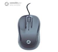 connektgear MO542 USB Mid-Size 3 Button Optical Mouse - Black