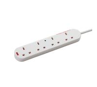 connektgear UK 4-Way Mains Power Surge Protect Ext Block 2m 27-4020S