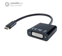 connektgear USB 3.1 Type C to DVI-I Active Adapter - Male to Female - Thunderbolt and DP Compatible