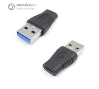 Connekt Gear USB 3 Adapter A Male to Type C Female + OTG Black 26-0420