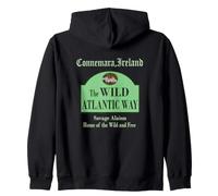 Connemara Ireland Pub Sign Design Wild Atlantic Way Souvenir Zip Hoodie