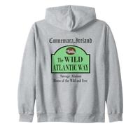 Connemara Ireland Pub Sign Design Wild Atlantic Way Souvenir Zip Hoodie