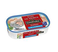 Connétable - Cod Liver Nature at Sel Guerande 121G - Lot of 4 - Price Per Lot - Fast Delivery