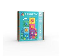 CONNETIX Magnetic Tiles Bright Portal Pack, 50 Pieces