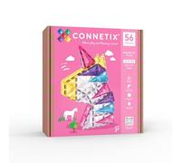 Connetix Magnetic Tiles Glitter Unicorn Pack, 56 Pieces
