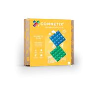 Connetix Magnetic Tiles Rainbow Blue & Green Base Plate Pack, 2 Pieces