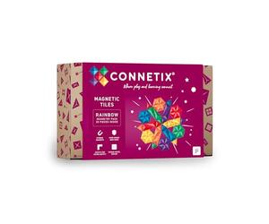 CONNETIX Magnetic Tiles Rainbow Geometry Pack, 30 Pieces
