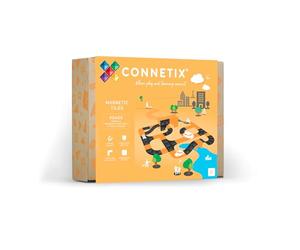 CONNETIX Magnetic Tiles Roads Ramps & Intersections Pack, 16 Pieces