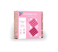Connetix Pastel Base Plate Pack, Pink & Berry, 2 Pieces