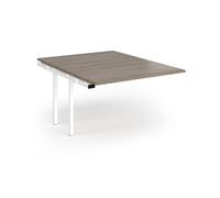 Connex Angled 1200 x 1600 x 725mm Back to Back Add On Bay - White Frame / Nebraska Oak Top