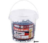 CONNEX B30076 Dry Wall Screws 3,5x25 in Bucket, Black, 3,9 x 25 mm (750 Stück)