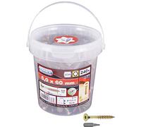 CONNEX B30083 Uni-Screws TX Bucket 5,0x60 a 240pcs, Gold, 5,0 x 60 mm (240 Stück)