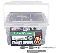 CONNEX B30251 Terrace Screw TX A2 5,0x60,240pcs, Silver, 5 mm x 60 mm