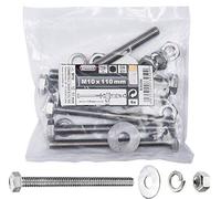 CONNEX B30266 Machine Bolts-Set DIN601 M10x90, Multicolored, M10 x 110 mm (6 Stück)