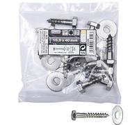 CONNEX B30268 Hex Headed Screws-Set DIN571 10x30, 10,0 x 40 mm (12 Stück)