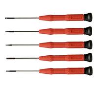Connex COXT977008 Slotted/PH Precision Screwdriver Set, Silver/Black/Red, 5 Piece