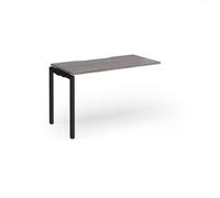 Connex Goal-Post 1200 x 600 x 725mm Single Add On Bay - Black Frame / Grey Oak Top