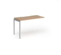 Connex Goal-Post 1200 x 600 x 725mm Single Add On Bay - Silver Frame / Beech Top