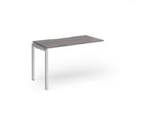 Connex Goal-Post 1200 x 600 x 725mm Single Add On Bay - Silver Frame / Grey Oak Top
