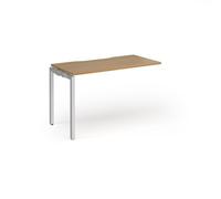 Connex Goal-Post 1200 x 600 x 725mm Single Add On Bay - Silver Frame / Oak Top