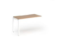 Connex Goal-Post 1200 x 600 x 725mm Single Add On Bay - White Frame / Beech Top