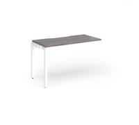 Connex Goal-Post 1200 x 600 x 725mm Single Add On Bay - White Frame / Grey Oak Top