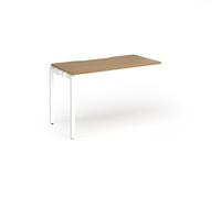 Connex Goal-Post 1200 x 600 x 725mm Single Add On Bay - White Frame / Oak Top