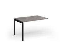 Connex Goal-Post 1200 x 800 x 725mm Single Add On Bay - Black Frame / Grey Oak Top