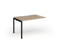 Connex Goal-Post 1200 x 800 x 725mm Single Add On Bay - Black Frame / Kendal Oak Top