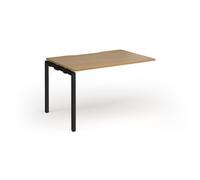 Connex Goal-Post 1200 x 800 x 725mm Single Add On Bay - Black Frame / Oak Top