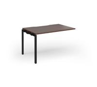 Connex Goal-Post 1200 x 800 x 725mm Single Add On Bay - Black Frame / Walnut Top
