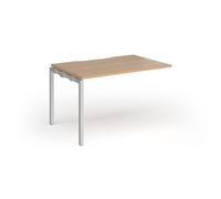 Connex Goal-Post 1200 x 800 x 725mm Single Add On Bay - Silver Frame / Beech Top