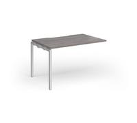 Connex Goal-Post 1200 x 800 x 725mm Single Add On Bay - Silver Frame / Grey Oak Top
