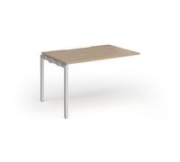 Connex Goal-Post 1200 x 800 x 725mm Single Add On Bay - Silver Frame / Kendal Oak Top