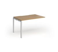 Connex Goal-Post 1200 x 800 x 725mm Single Add On Bay - Silver Frame / Oak Top