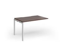 Connex Goal-Post 1200 x 800 x 725mm Single Add On Bay - Silver Frame / Walnut Top