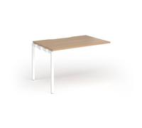 Connex Goal-Post 1200 x 800 x 725mm Single Add On Bay - White Frame / Beech Top
