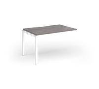 Connex Goal-Post 1200 x 800 x 725mm Single Add On Bay - White Frame / Grey Oak Top