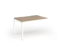 Connex Goal-Post 1200 x 800 x 725mm Single Add On Bay - White Frame / Kendal Oak Top
