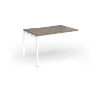 Connex Goal-Post 1200 x 800 x 725mm Single Add On Bay - White Frame / Nebraska Oak Top