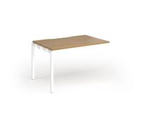Connex Goal-Post 1200 x 800 x 725mm Single Add On Bay - White Frame / Oak Top