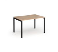 Connex Goal-Post 1200 x 800 x 725mm Single Desk - Black Frame / Beech Top