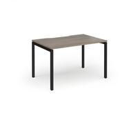 Connex Goal-Post 1200 x 800 x 725mm Single Desk - Black Frame / Nebraska Oak Top