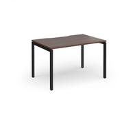 Connex Goal-Post 1200 x 800 x 725mm Single Desk - Black Frame / Walnut Top