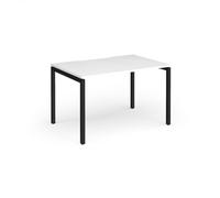 Connex Goal-Post 1200 x 800 x 725mm Single Desk - Black Frame / White Top