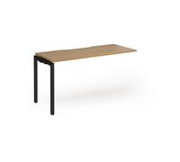 Connex Goal-Post 1400 x 600 x 725mm Single Add On Bay - Black Frame / Oak Top
