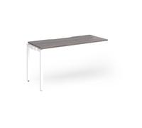 Connex Goal-Post 1400 x 600 x 725mm Single Add On Bay - White Frame / Grey Oak Top