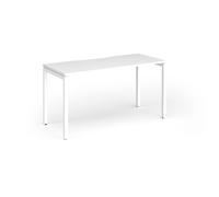 Connex Goal-Post 1400 x 600 x 725mm Single Desk - White Frame / White Top
