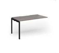 Connex Goal-Post 1400 x 800 x 725mm Single Add On Bay - Black Frame / Grey Oak Top