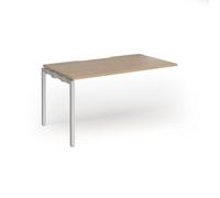 Connex Goal-Post 1400 x 800 x 725mm Single Add On Bay - Silver Frame / Kendal Oak Top